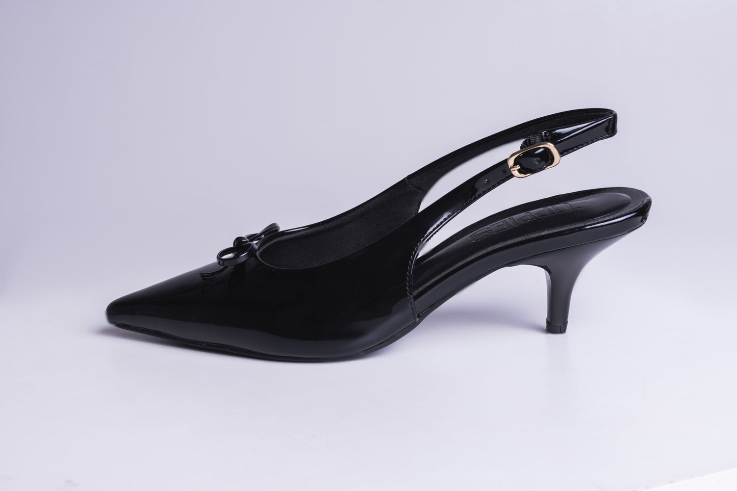 Clara Slingback Heels in Black
