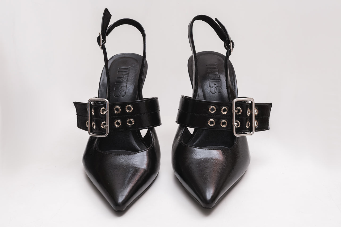 Ash Slingback Heels in Black