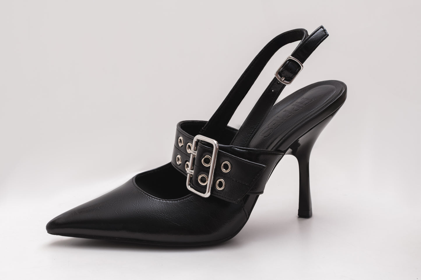 Ash Slingback Heels in Black