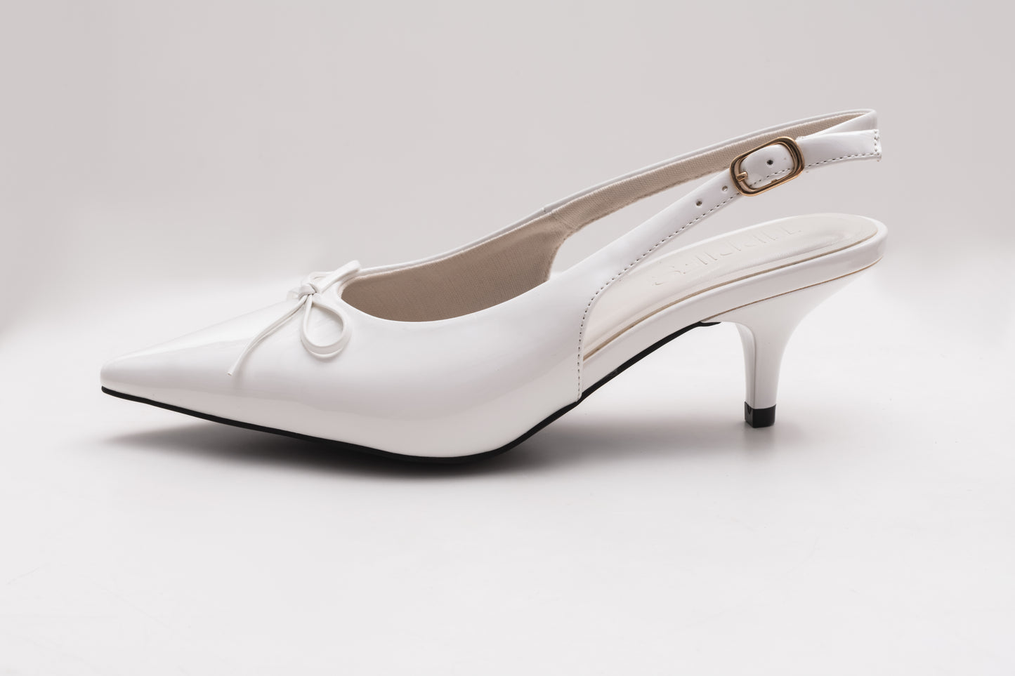Clara Slingback Heels in White