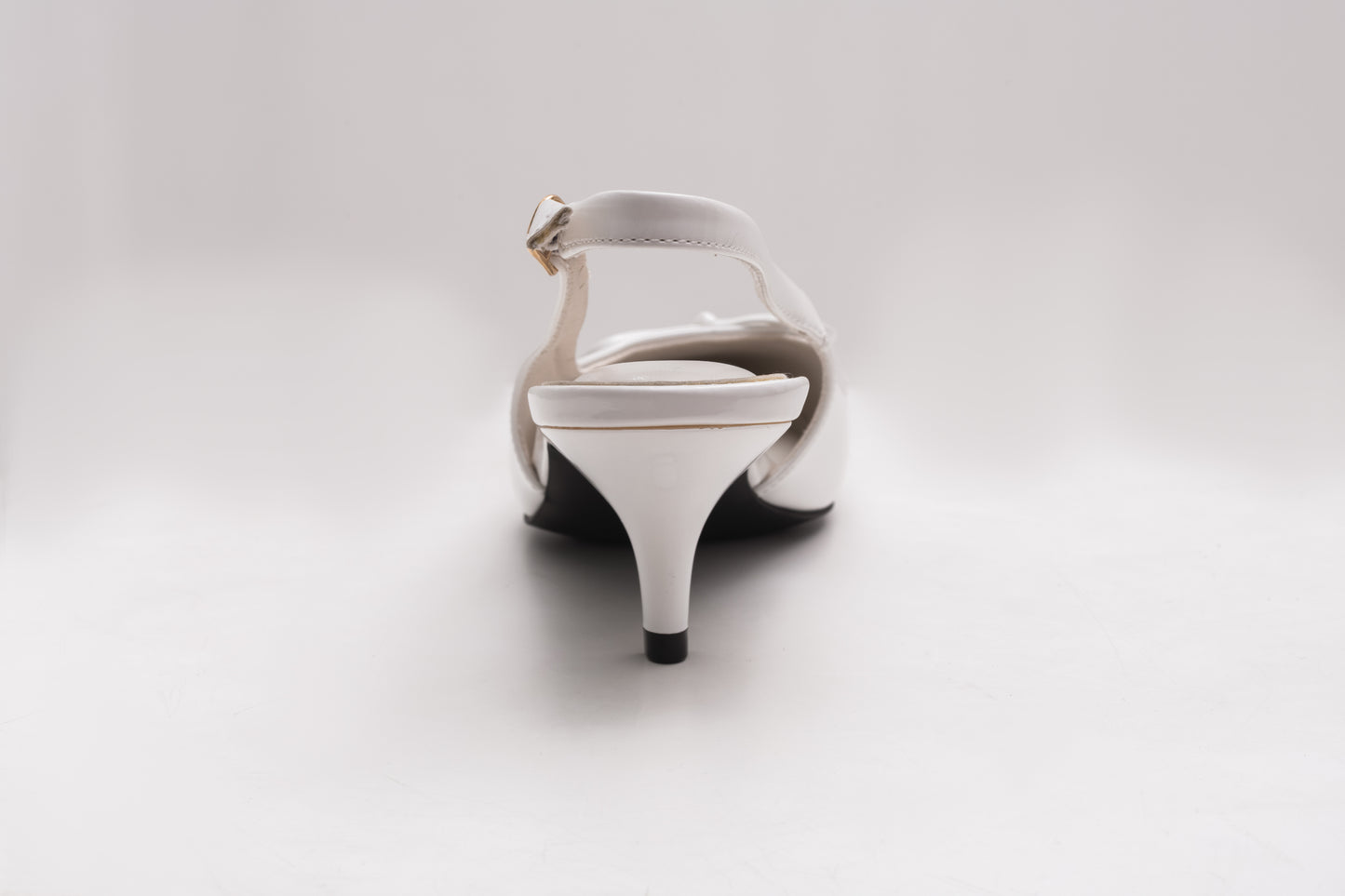 Clara Slingback Heels in White