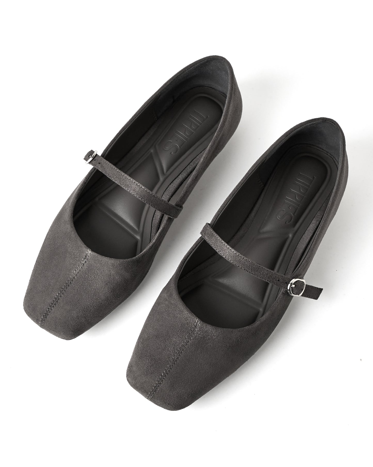 Seyj Mary Janes in Ash Grey