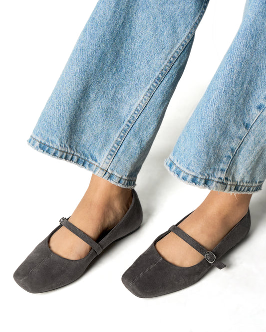 Seyj Mary Janes in Ash Grey