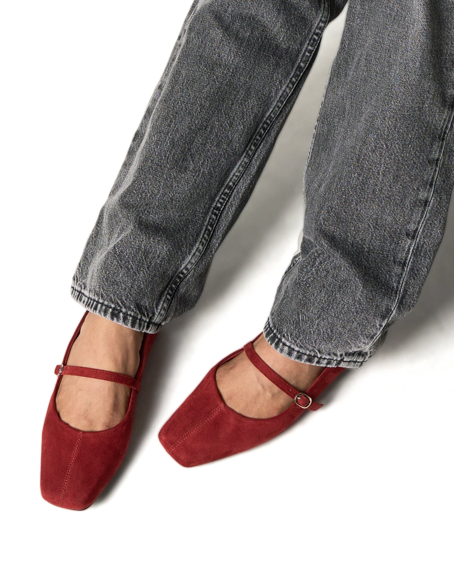 Seyj Mary Janes in Brick Red