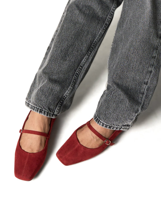 Seyj Mary Janes in Brick Red