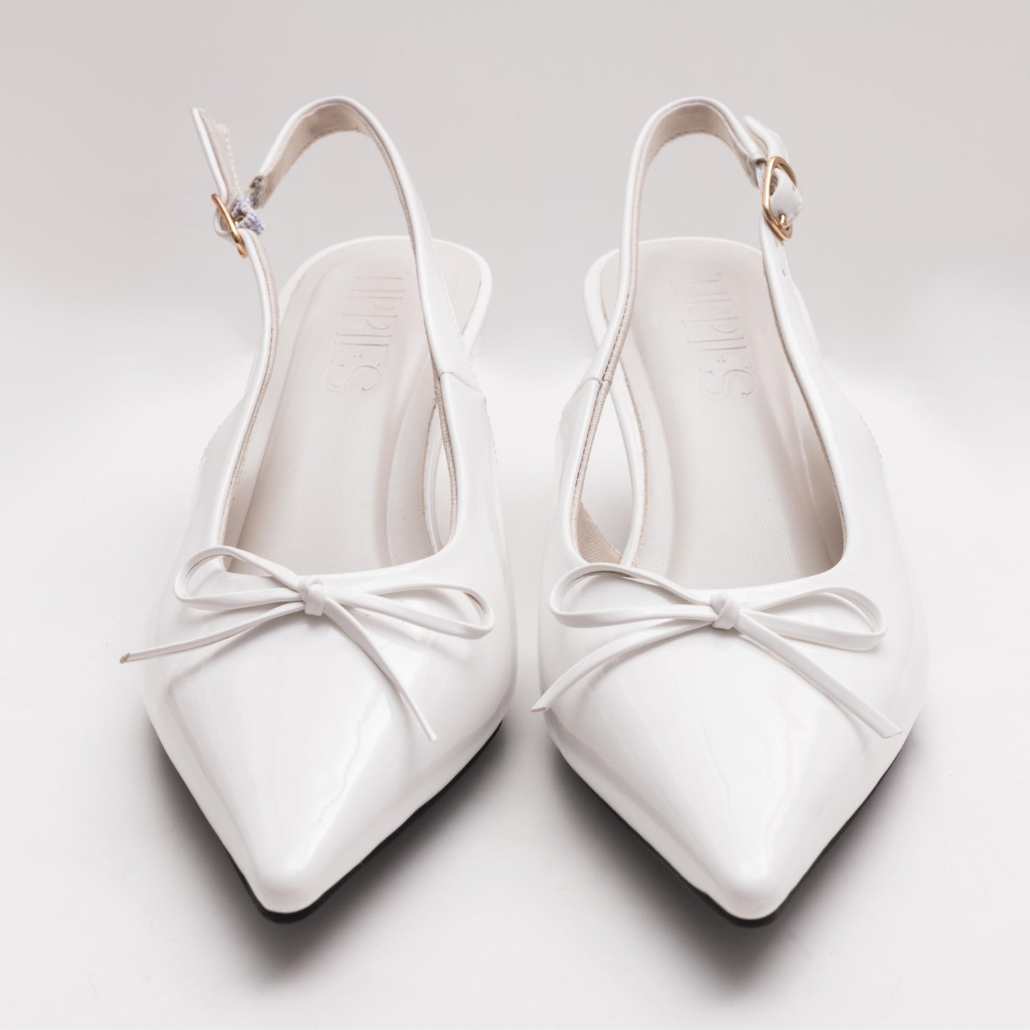 Clara Slingback Heels in White